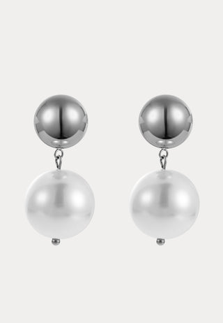 Jolie Pearl Earring, Steel