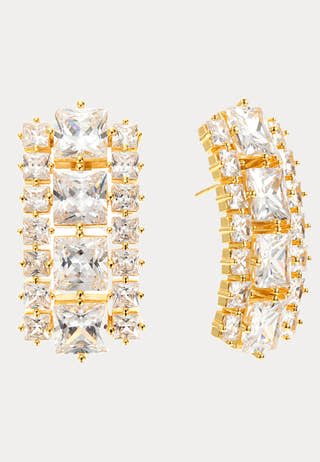 Sky Crystal Earring Gold