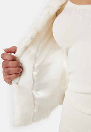 Short Party Faux Fur Jacket