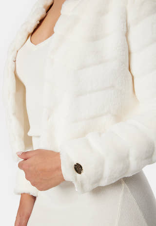 Short Party Faux Fur Jacket
