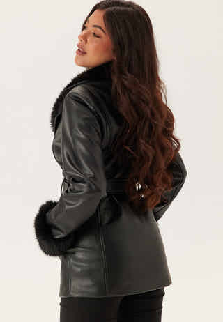 Faux Fur PU Jacket