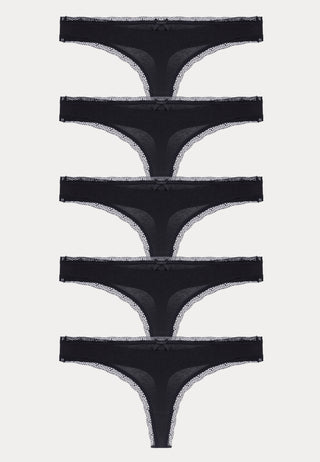 Essential Cotton Thong 5-pack