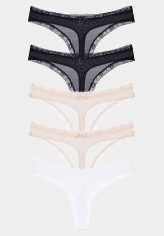 Essential Microfibre Thong 5-pack