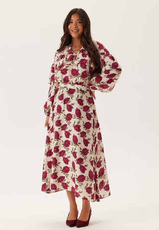 Printed Frill Blouse