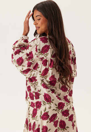 Printed Frill Blouse