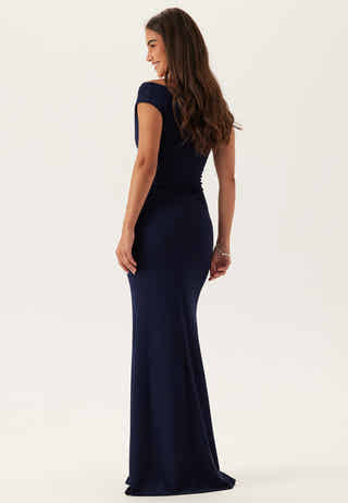 Bardot Pleat Maxi Dress