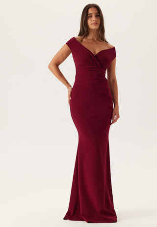 Bardot Pleat Maxi Dress