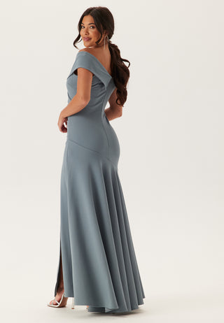 goddiva-bardot-pleat-maxi-split-dress-green_2