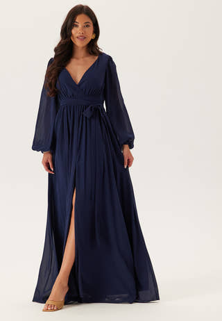 Long Sleeve Chiffon Dress