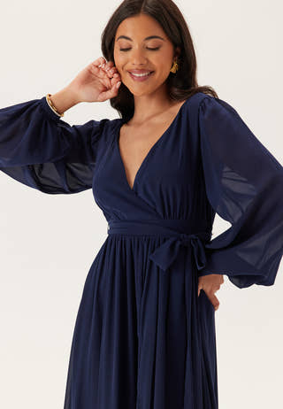 Long Sleeve Chiffon Dress