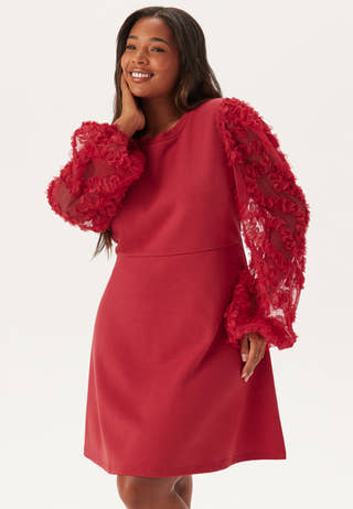 Blouse met 3D-bloem en korte mouwen