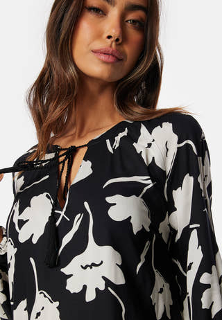 V-neck Raglan Viscose Dress