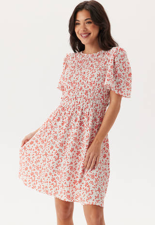 Butterfly Sleeve Short Dress