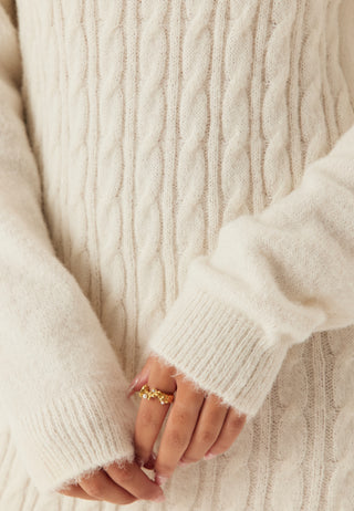 Cable Knit Sweater Dress