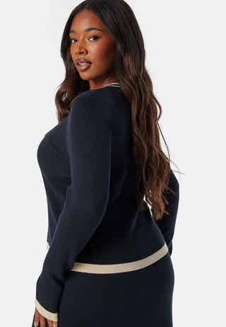 Contrast Knitted Cardigan