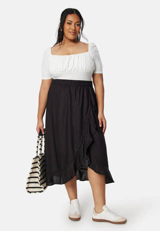 Front Wrap Viscose Skirt