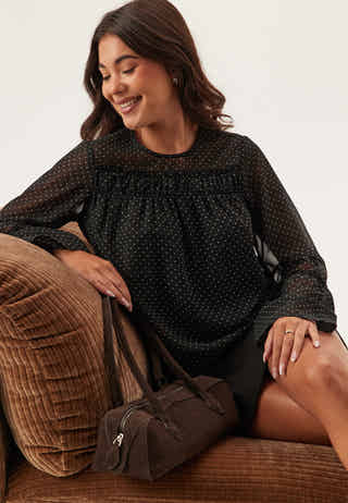 Flounce Sleeve Blouse