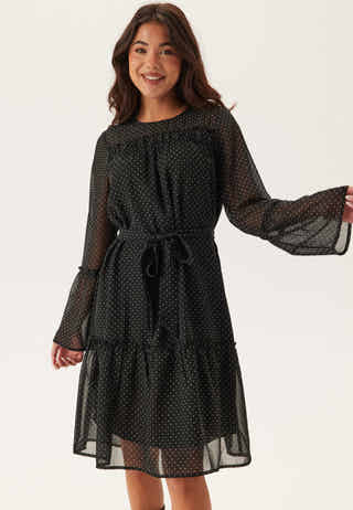 Flounce Sleeve Dress