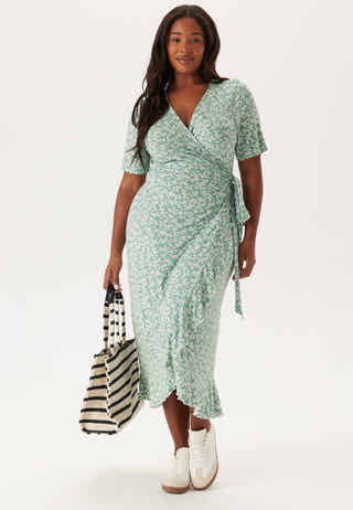 Frill S/S Wrap Dress