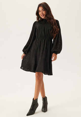 Jacquard Flounce Dress