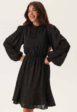 Jacquard Flounce Dress