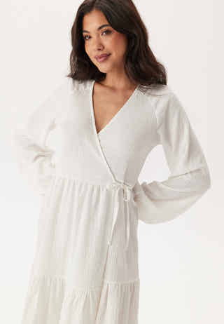 Jersey Structure Wrap Dress