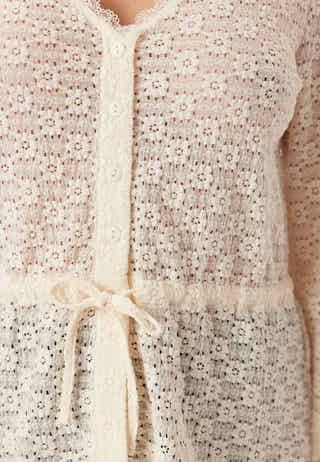 Peplum Lace Cardigan