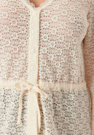 Peplum Lace Cardigan