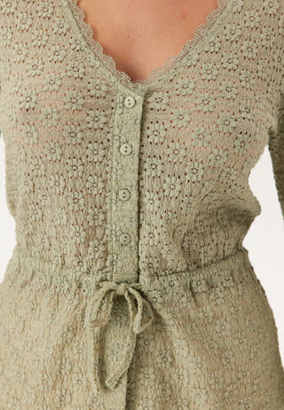 Peplum Lace Cardigan