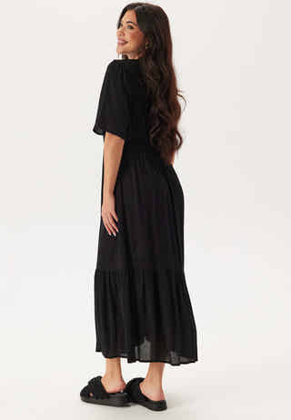 Puff Sleeve Viscose Dress