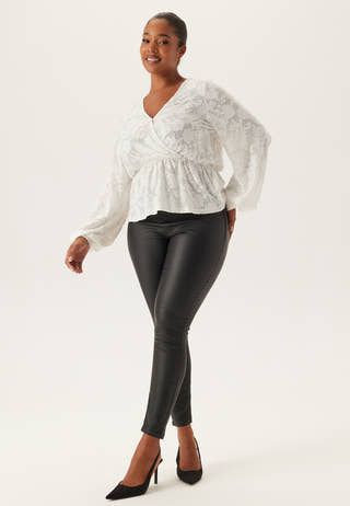 Push-up Coated Slim Trousers