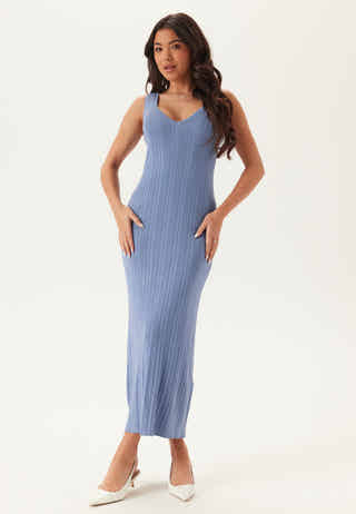 Rib Sculpted Knitted Dress