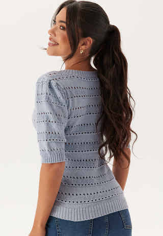 Short Sleeve Knit Sweater