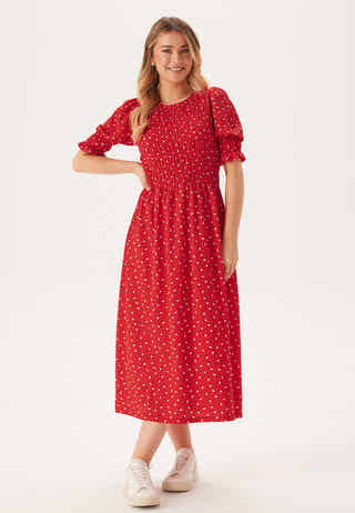 Short Sleeve Smock Dress