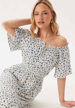 Smock Maxi Viscose Dress