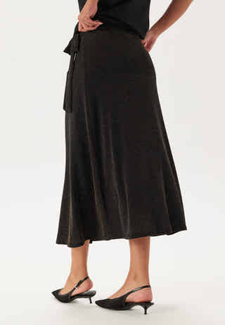 Sparkling Wrap Midi Skirt
