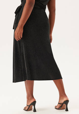 Sparkling Wrap Midi Skirt
