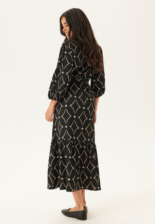happy-holly-structure-flounce-midi-dress-blackcream_2