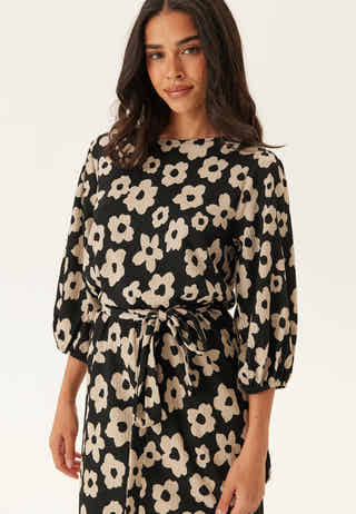 Structure Flounce Midi Dress