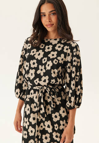 Structure Flounce Midi Dress