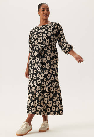 Structure Flounce Midi Dress