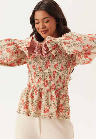 Structure Smock Peplum Top