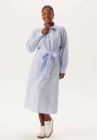 Tie Detail Cotton Shirt Dress