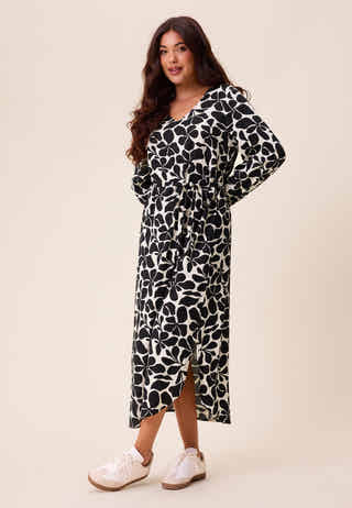 V-neck Viscose Dress