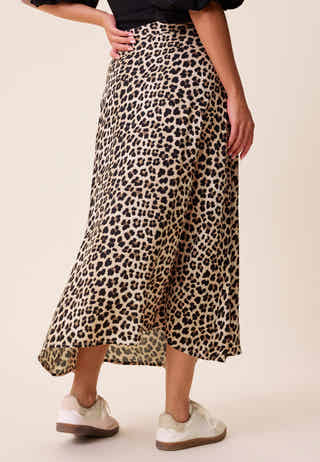 Viscose Midi Wrap Skirt