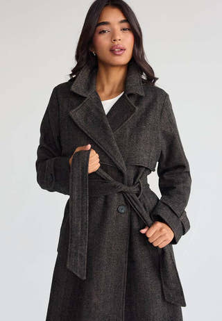 Tweed Trench Coat