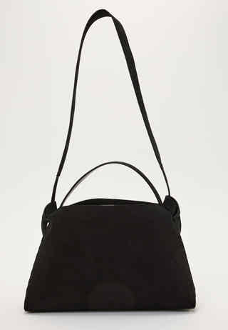 Suede Knot Shoulder Bag