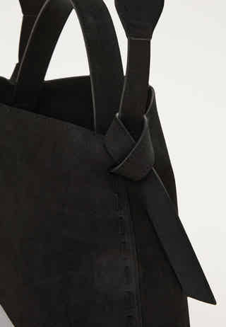 Suede Knot Shoulder Bag