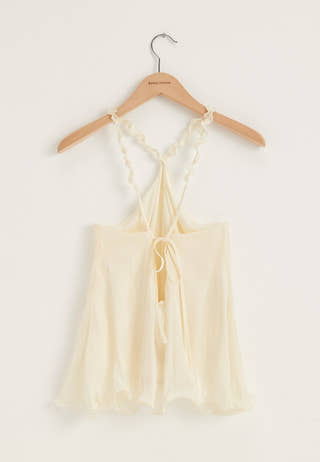 Halterneck Shimmer Flounce Top