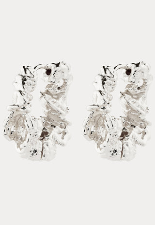 Act Recycled Hoop Earrings Sil